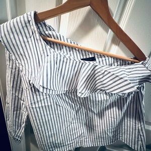 Striped Off-Shoulder Women's Top